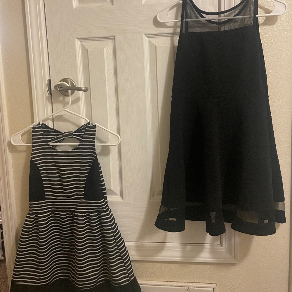 Place Black and White Striped Formal Dresses